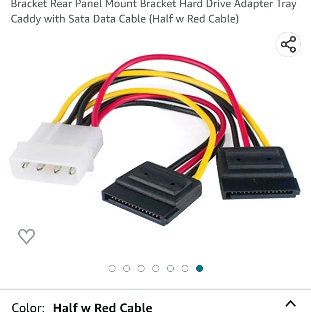 MT Metal PCI Slot Mounting Bracket with Red Cable